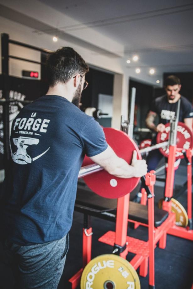 séance de musculation à La Forge Montpellier